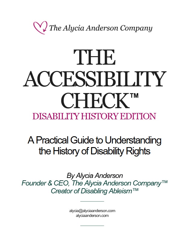 The Accessibility Check Disability History Edition Cover Page