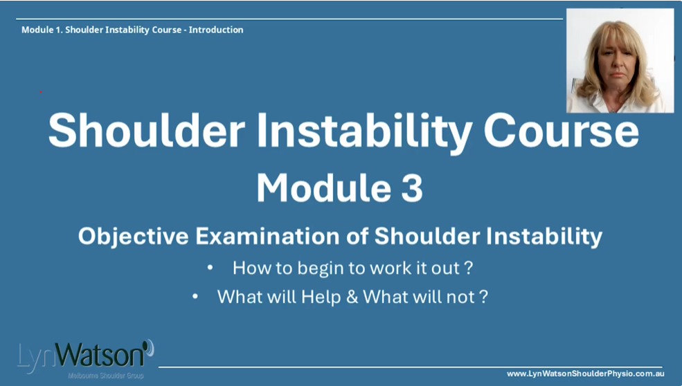 Module 3 Shoulder Instability Course