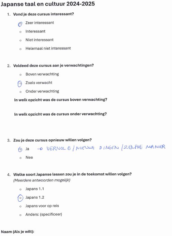 Cursus Japans 1.1 en cursus Japanse taal en cultuur