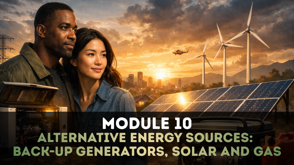 Module 10. Alternative Energy Sources: Back-Up Generators, Solar and Gas.