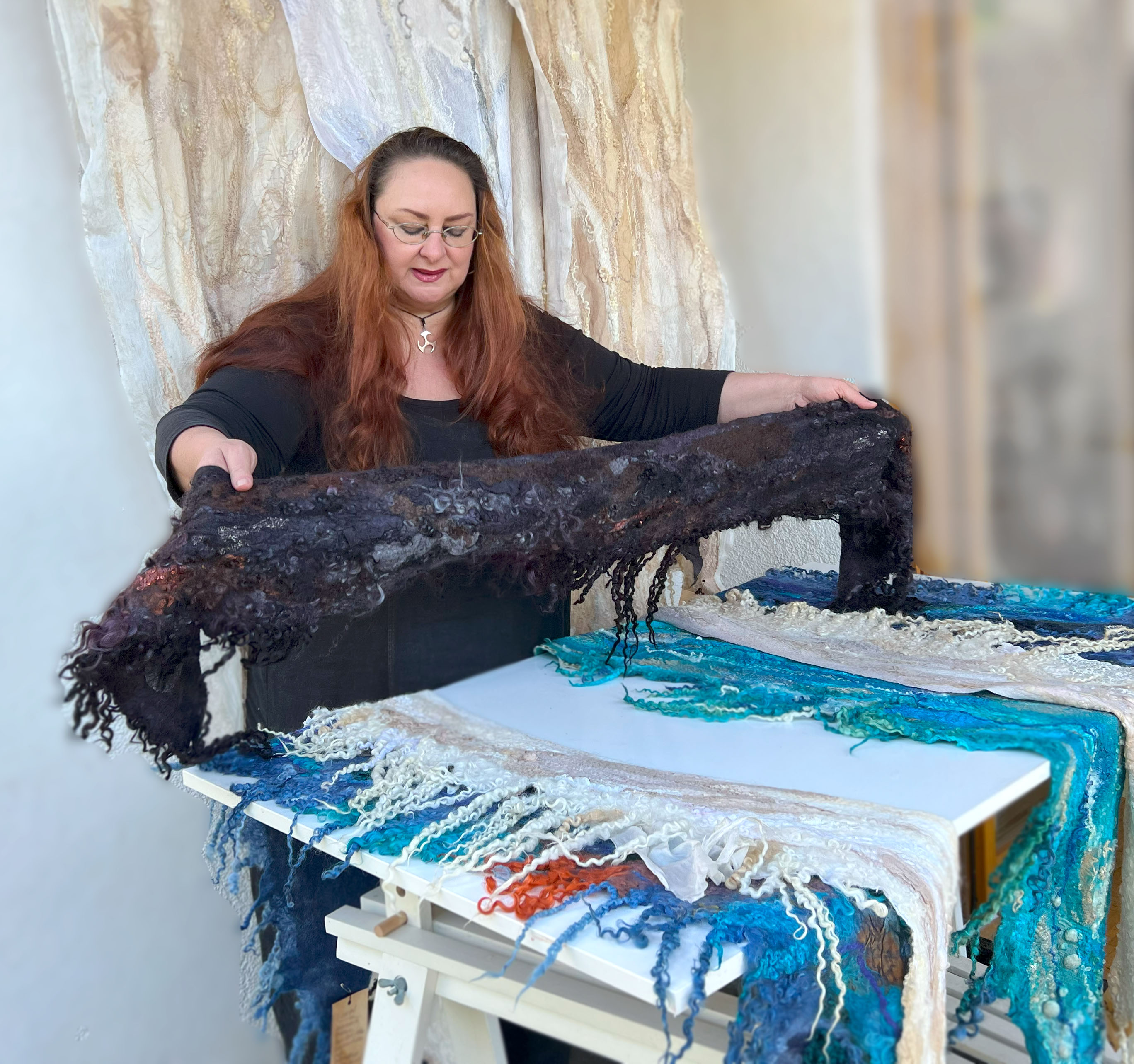feltmaker shows her work
