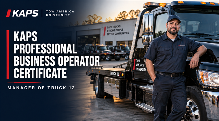 KAPS Professional Business Operator Certificate: Manager of Truck 12