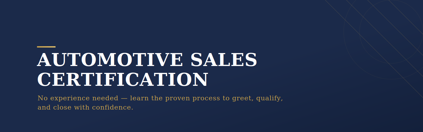 Professional abstract banner for a business consulting firm, deep navy blue background with subtle gold geometric line accents, clean modern premium corporate aesthetic, soft gradient and depth, wide horizontal format, no text, minimal and sophisticated.