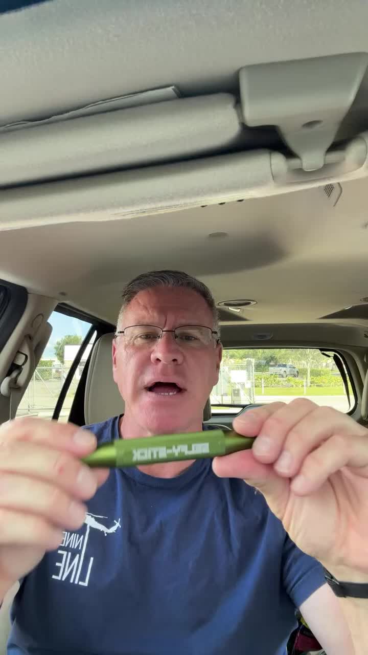Matt demonstrating the green Selfy-Stick