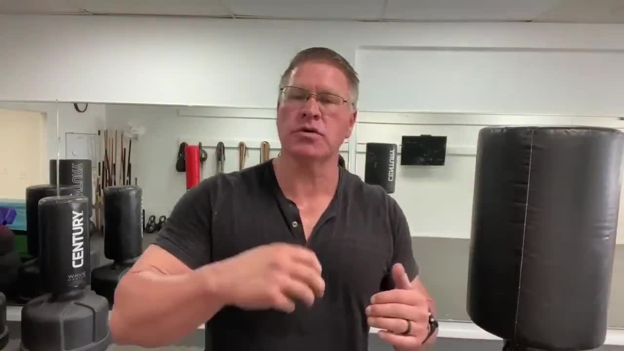 Matt demonstrating the wooden yawara