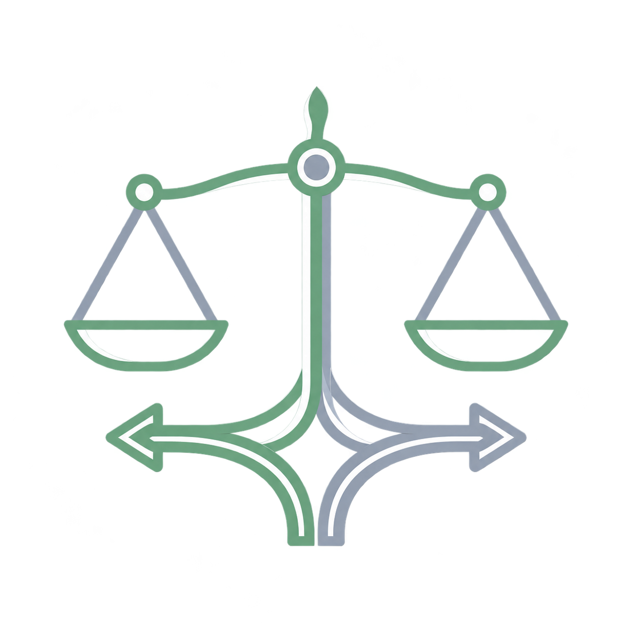 Ethical judgment scales icon