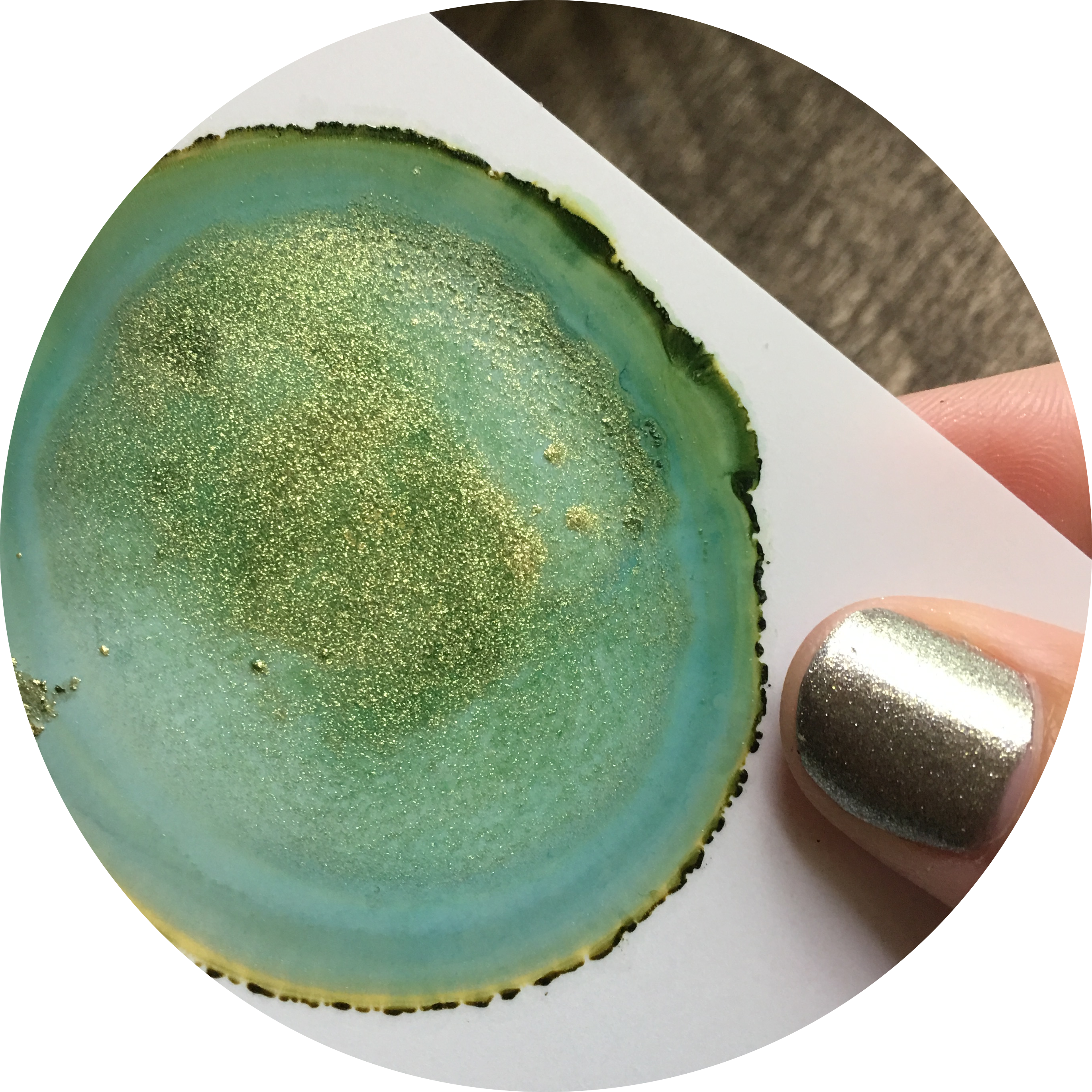 Creating Shimmer colors with Watercolor & Alcohol inks