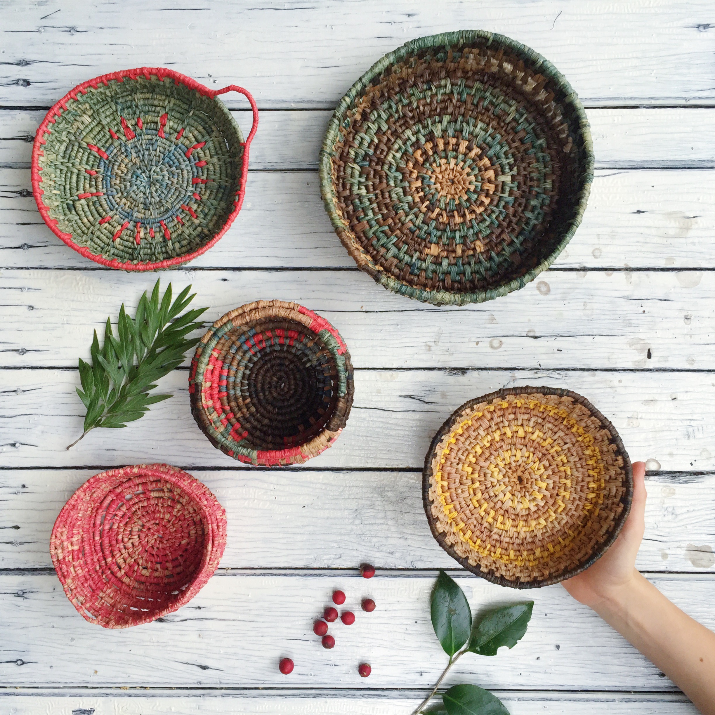 Raffia Basket Weaving & Crochet
