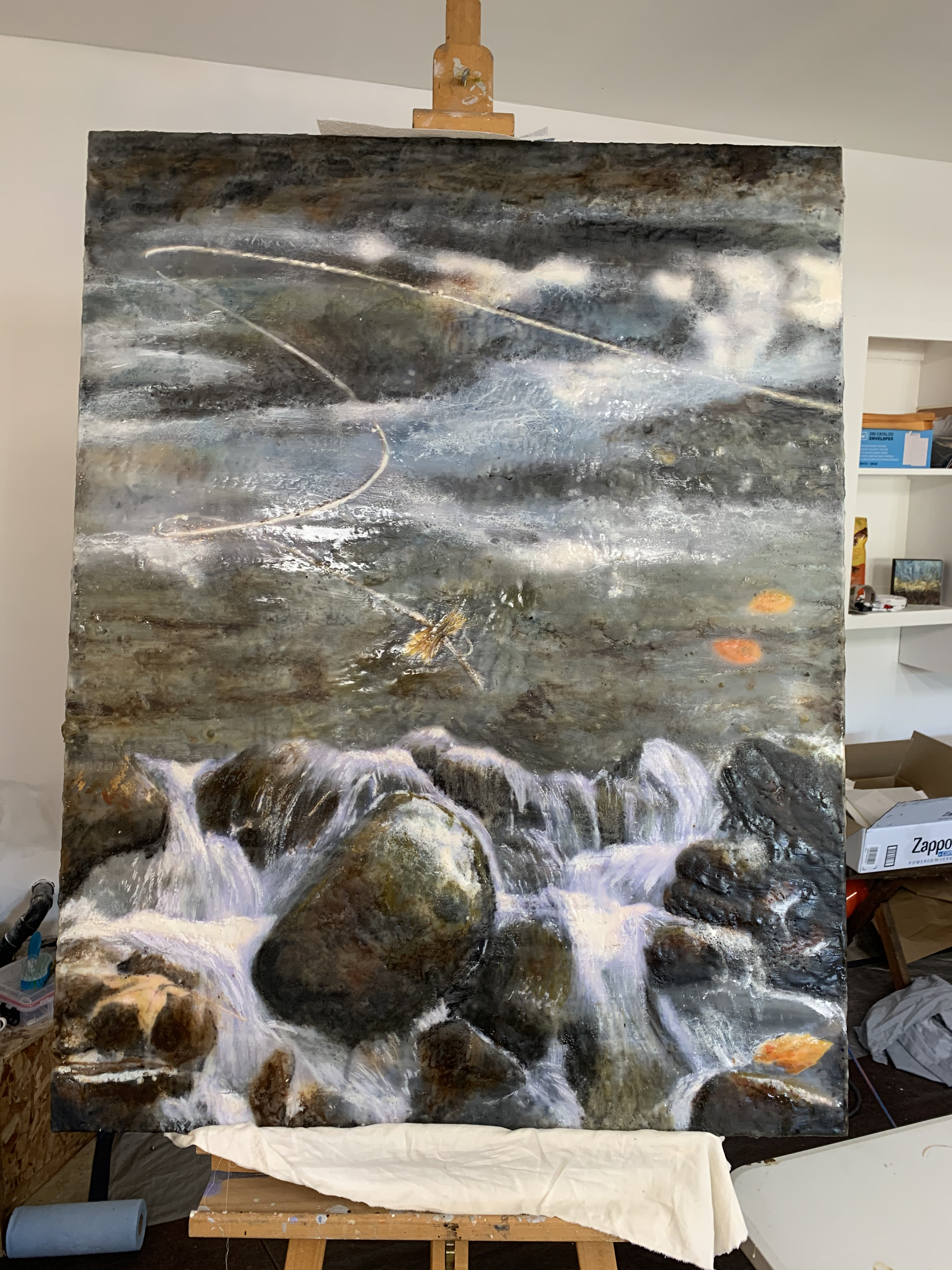 Encaustic painting by Theresa