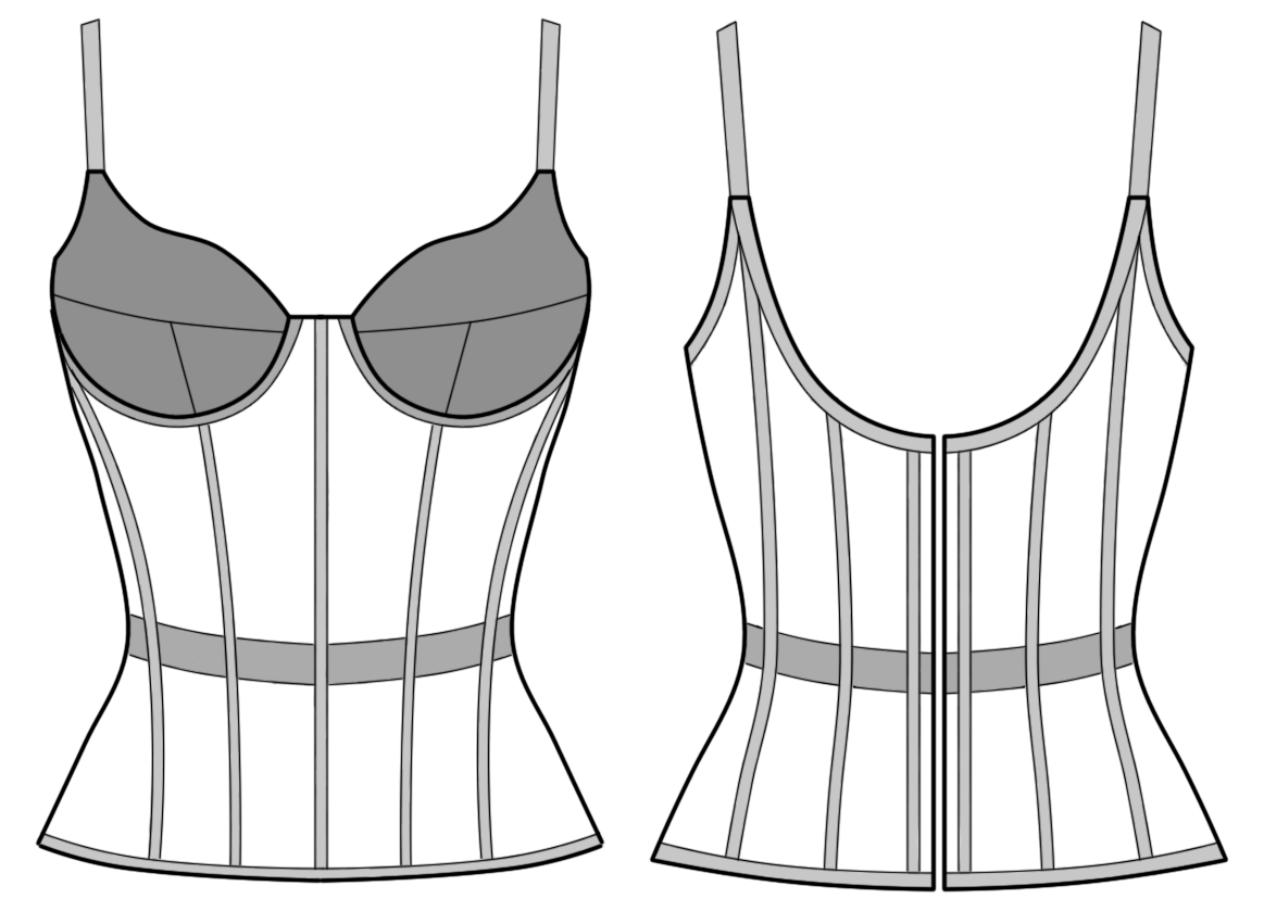 How to draft a corset pattern