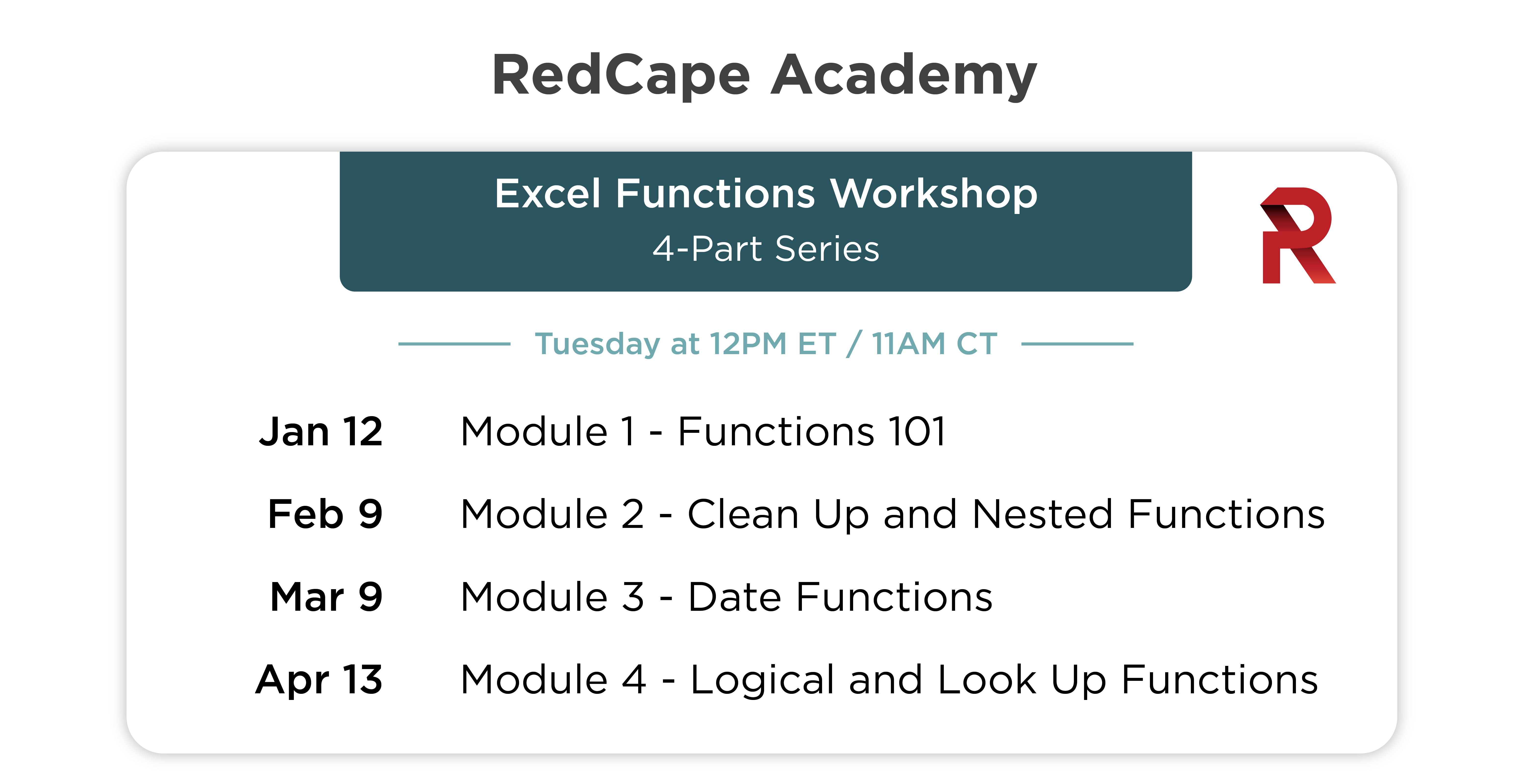 Excel Functions Workshop
