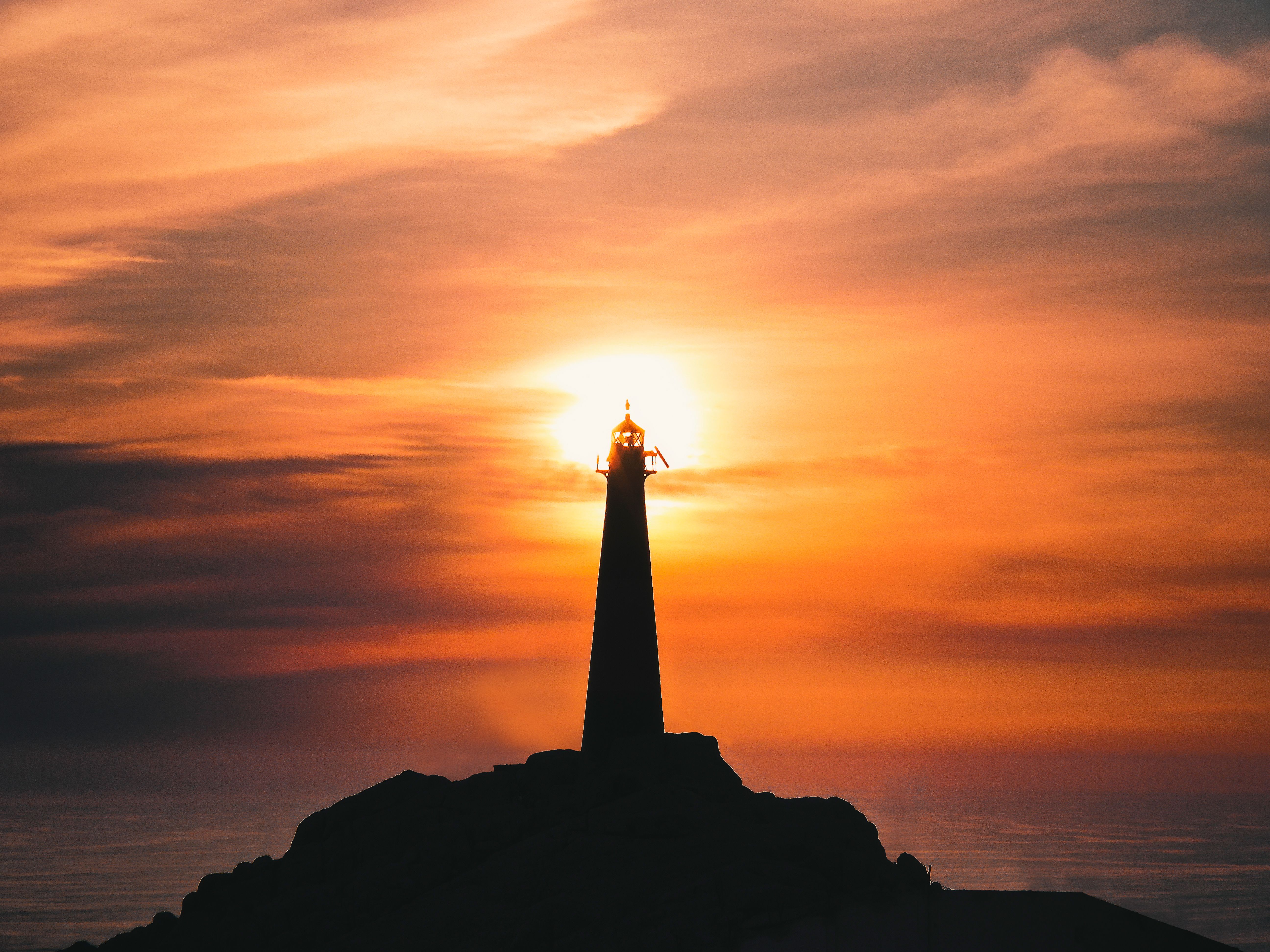 Lighthouse at sunset
