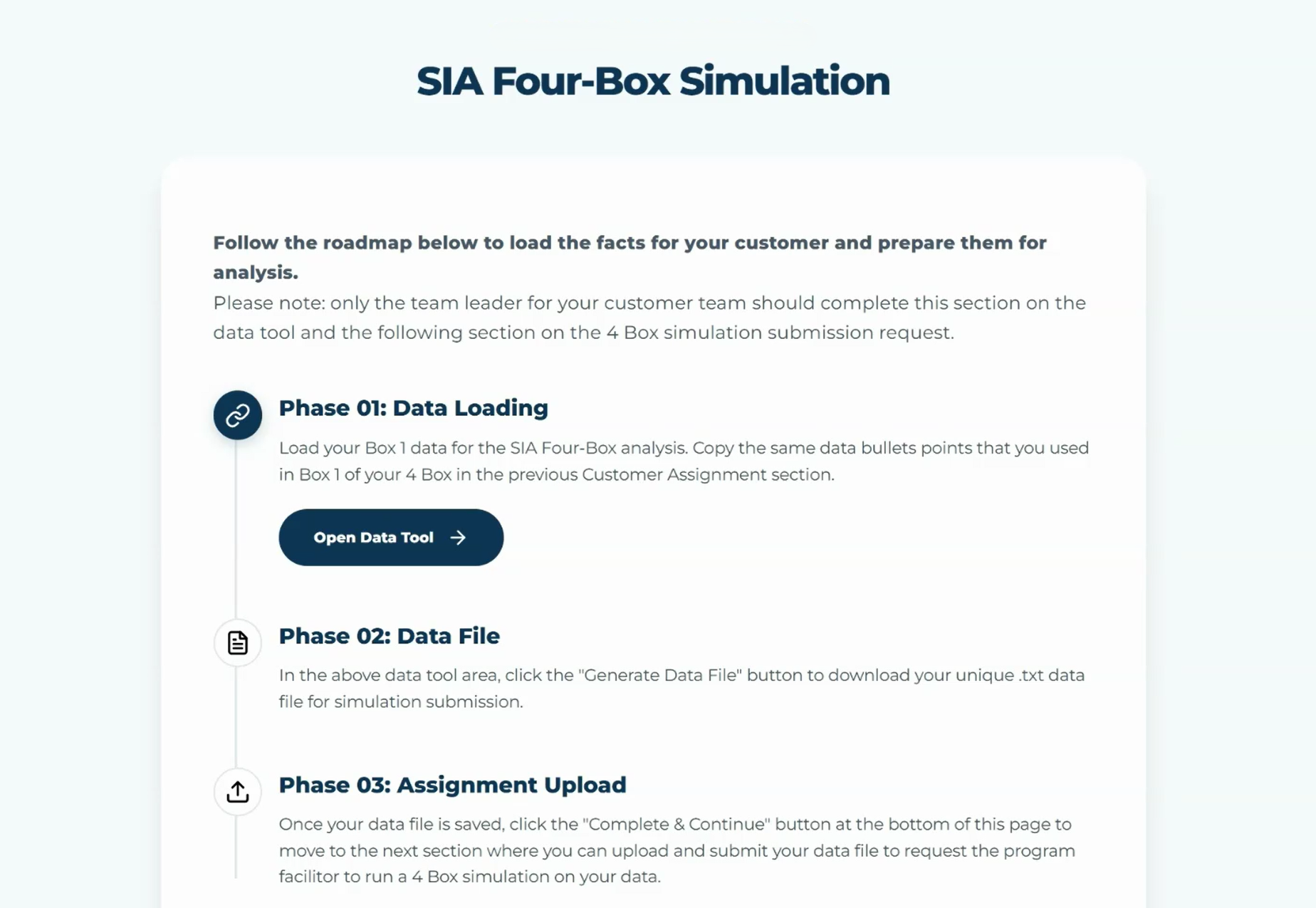 4 Box Data Submission Tool process demo preview