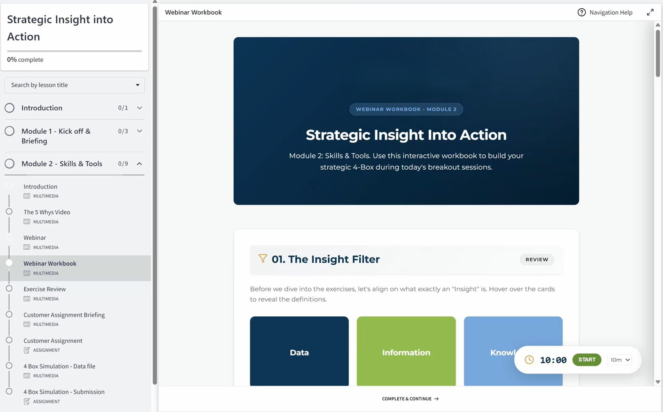 SIA Interactive Webinar Workbook walkthrough preview