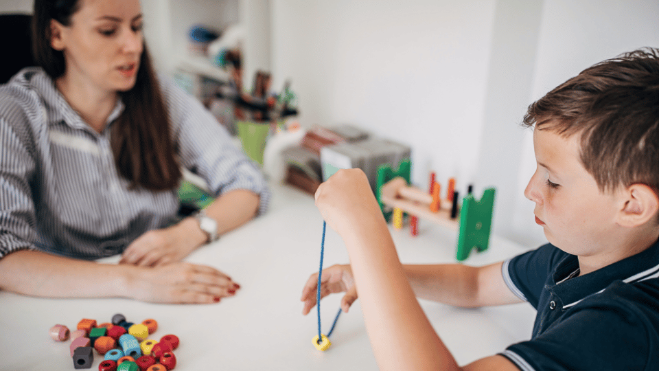 Occupational Therapist and child