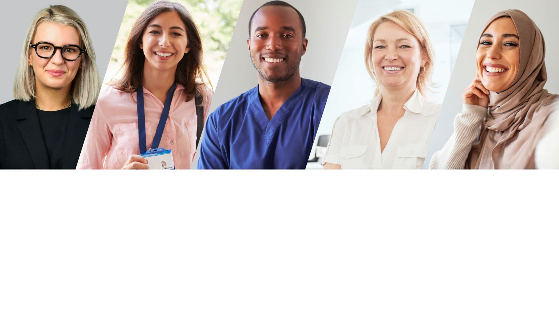 montage of diverse people and careers