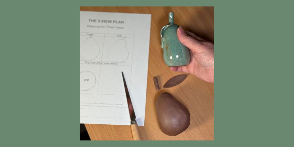 Pear in a circle with the title The Pear Necessities Sculpting Course surrounding it.