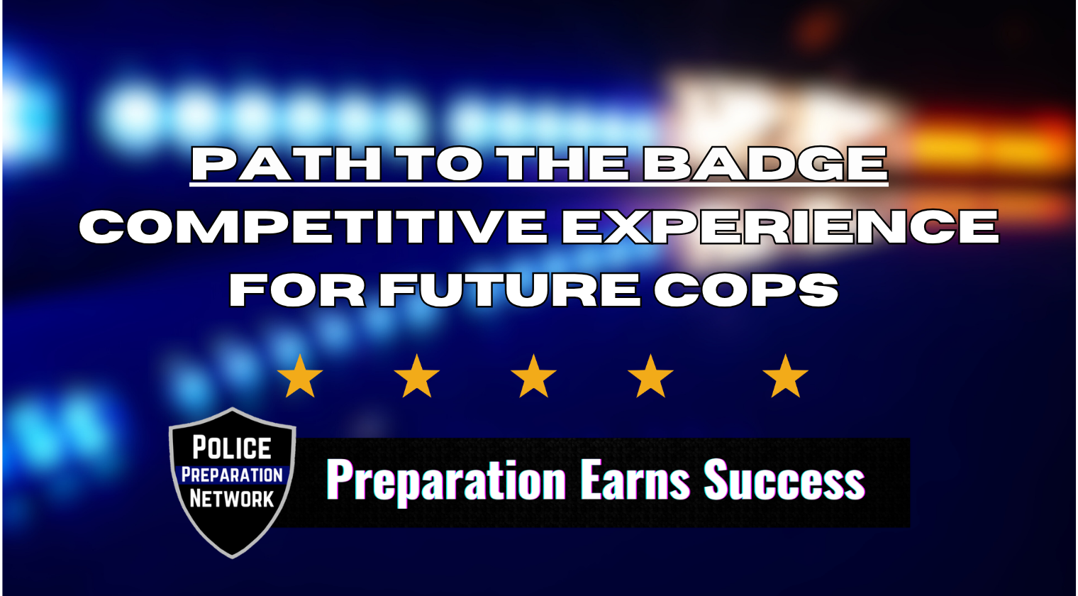 police course title with police lights