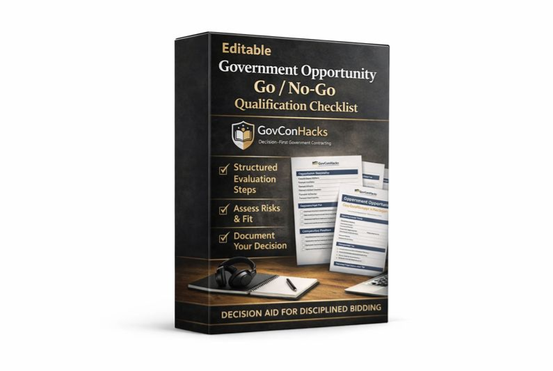 Go/ No-Go Qualification Checklist for Government Contracts