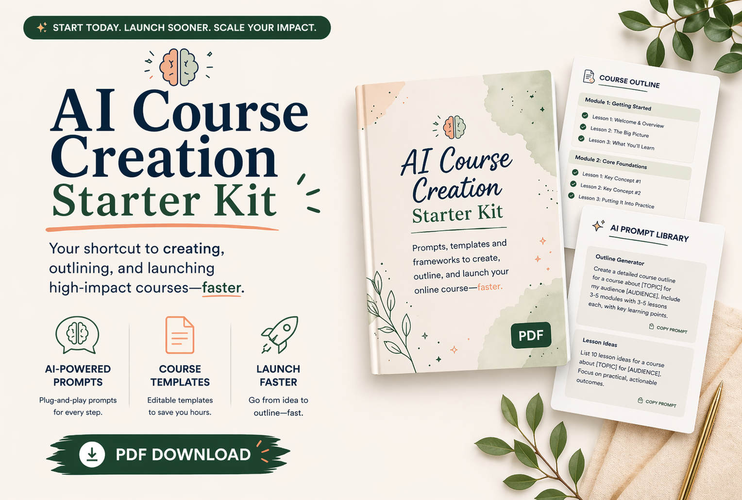 image of AI Course creation starter kit PDF
