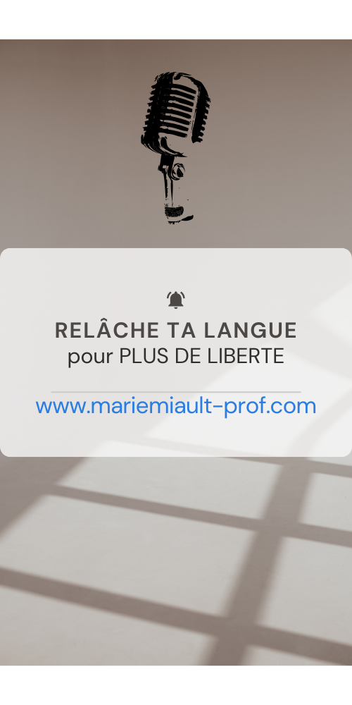 Relâcher ma voix par Marie Miault