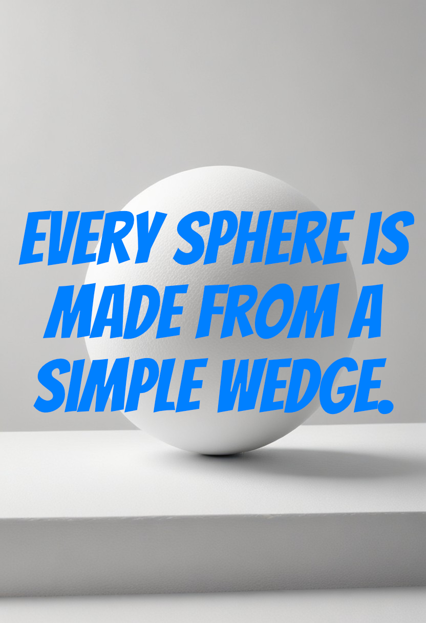 EVERY SPHERE IS MADE FROM A SIMPLE WEDGE