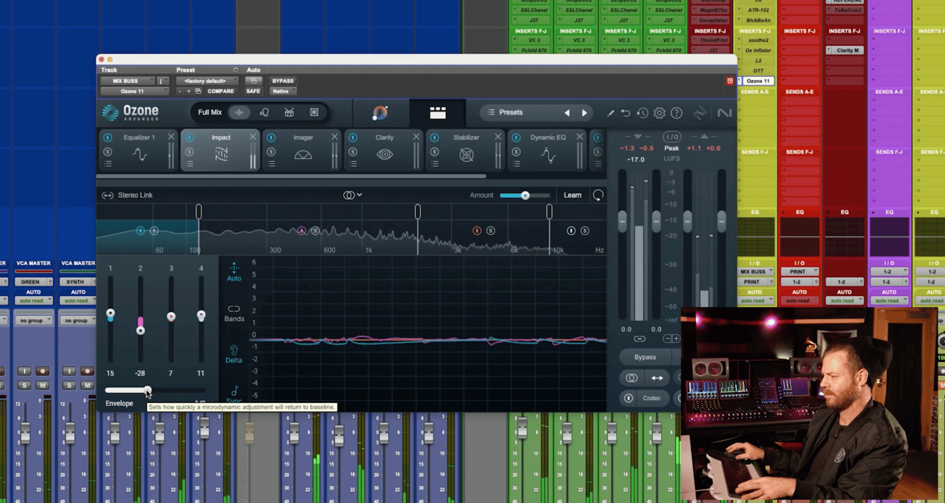 A picture of Jeff with pro tools.