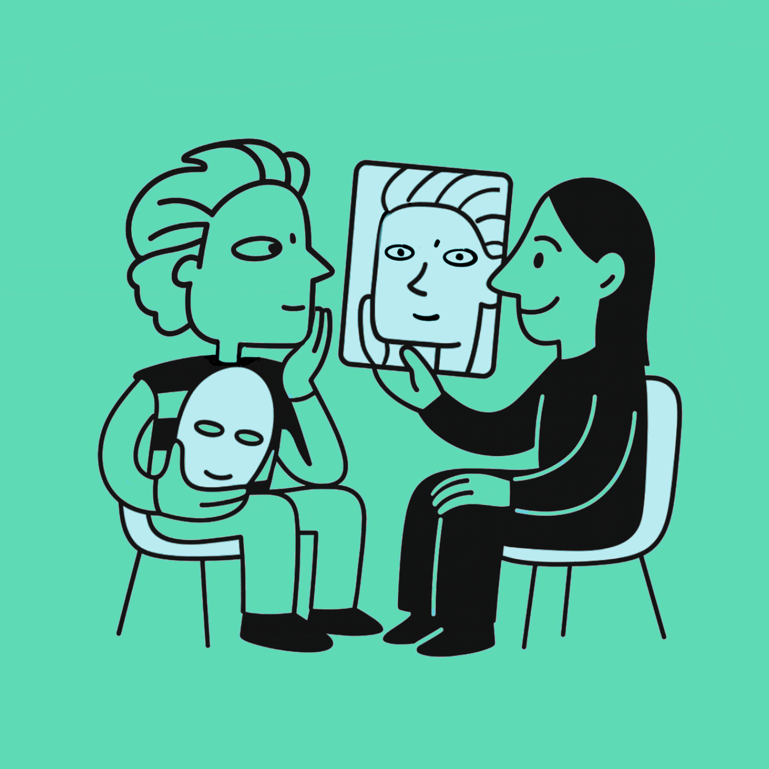 two people in a coaching session