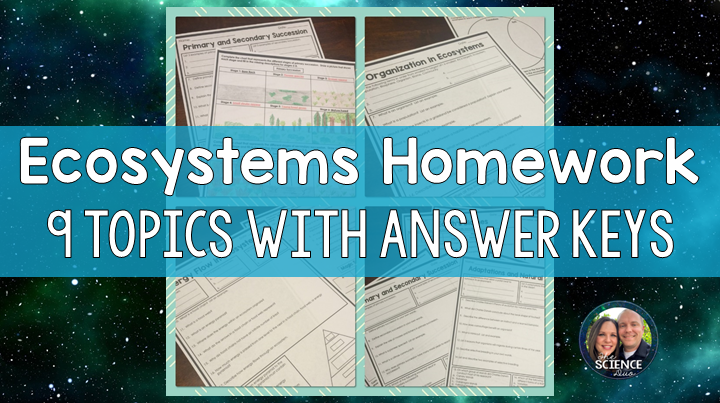 Types of ecosystems worksheets pdf image
