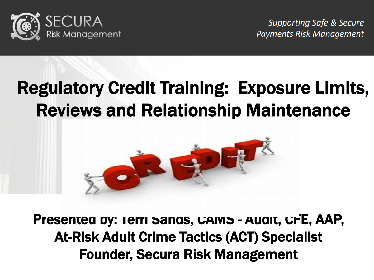 ACH/RDC Regulatory Credit Training Exposure Limits, Periodic Reviews