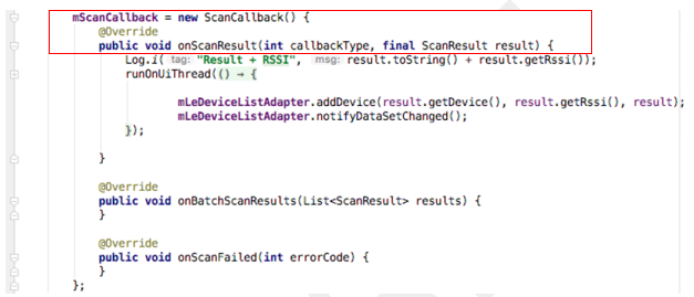 Scanning for Peripheral Services