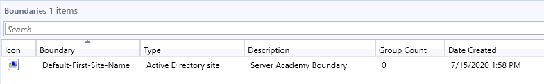 sccm boundary group site assignment