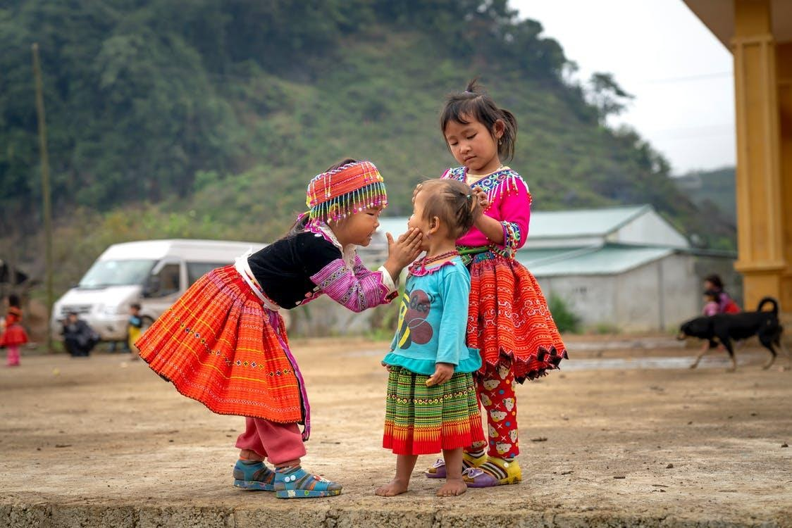 Three Girls Standing Outside
