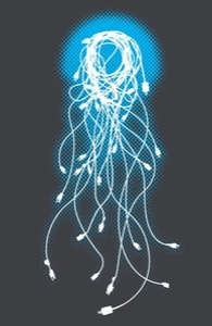 Electric Jellyfish: Medium Laptop Case