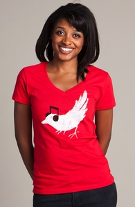 Listening to My Song: Girly Organic V-Neck Select, Select Girly on Sale + Threadless Collection