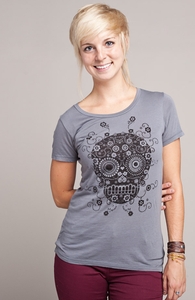 Sugar Skull: Select Threadless Girly Pima Tee , Select Girly on Sale + Threadless Collection