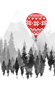 Grandma's Hot Air Balloon: Threadless Throw Pillow