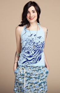 Ocean and Love: Girly Halter Tank, Select Girly + Threadless Collection