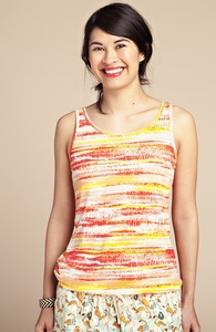 Sunset Stripes: Girly Summer Tank, Select Girly + Threadless Collection