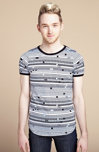 Kill Screen: Guys Pima Ringer Tee, Select Guys + Threadless Collection