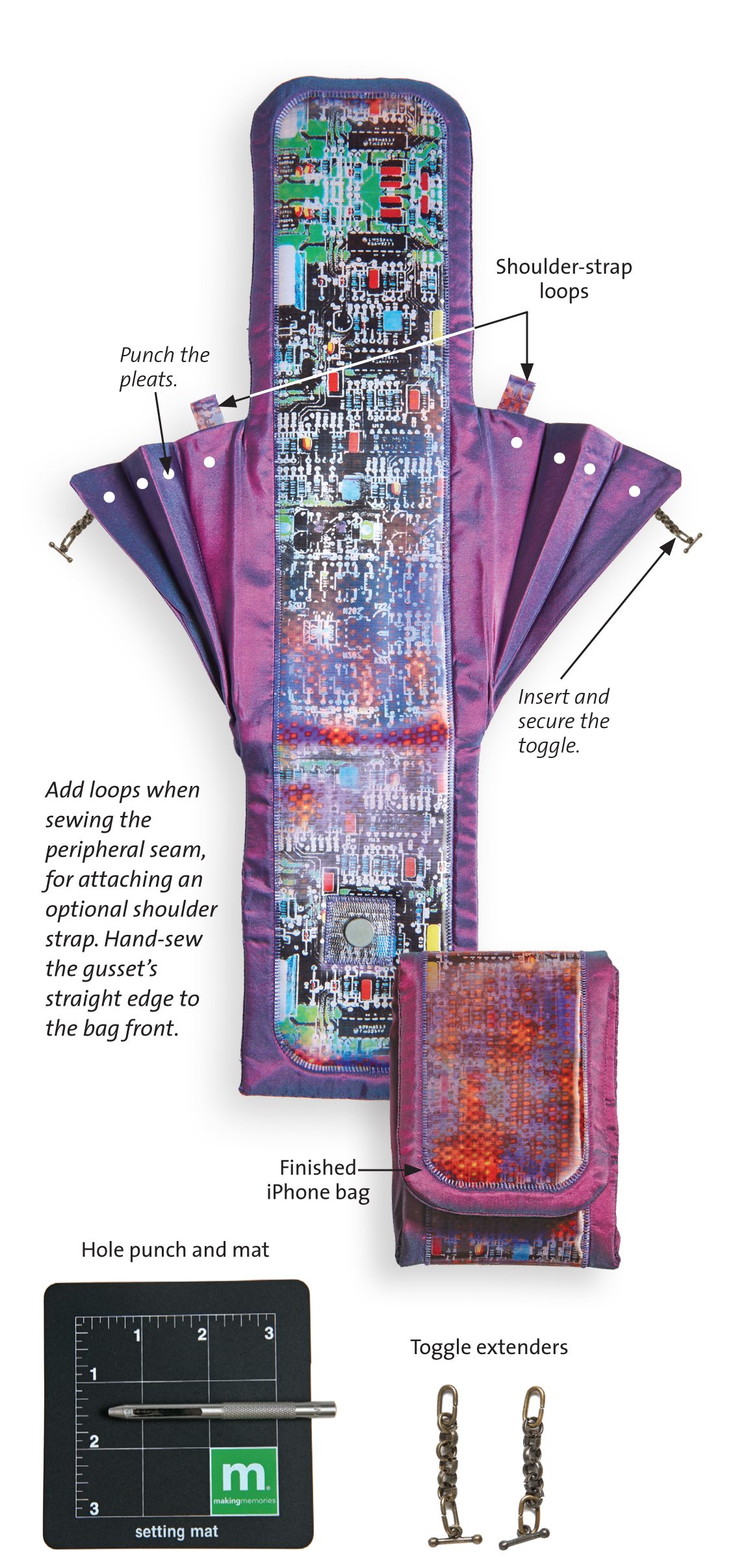 How to Sew a Cell Phone Bag and Free Pattern - Threads