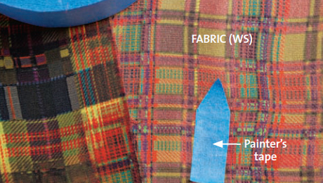 Tip: Use Painter's Tape on Napped Fabric - Threads