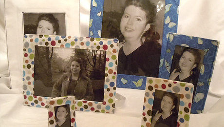 make 6 sizes of washable, sewn, fabric picture frames with one $5 ...