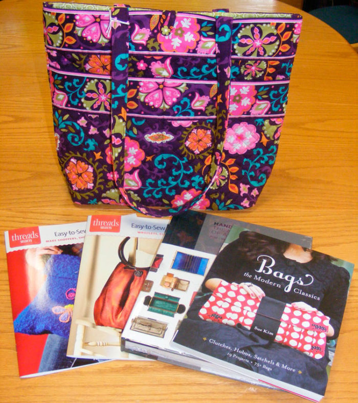 The BagLady Giveaway Four handbag books and a quilted bag to carry