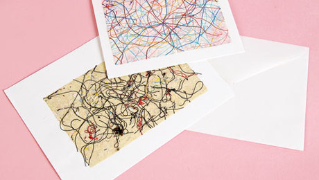 Use Lint Roller Scraps From Your Sewing Room To Make Unique Cards - Threads