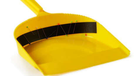 How to make a dust pan that attracts pins - Threads