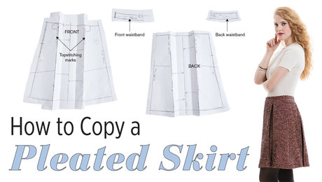 patterned pleated skirt