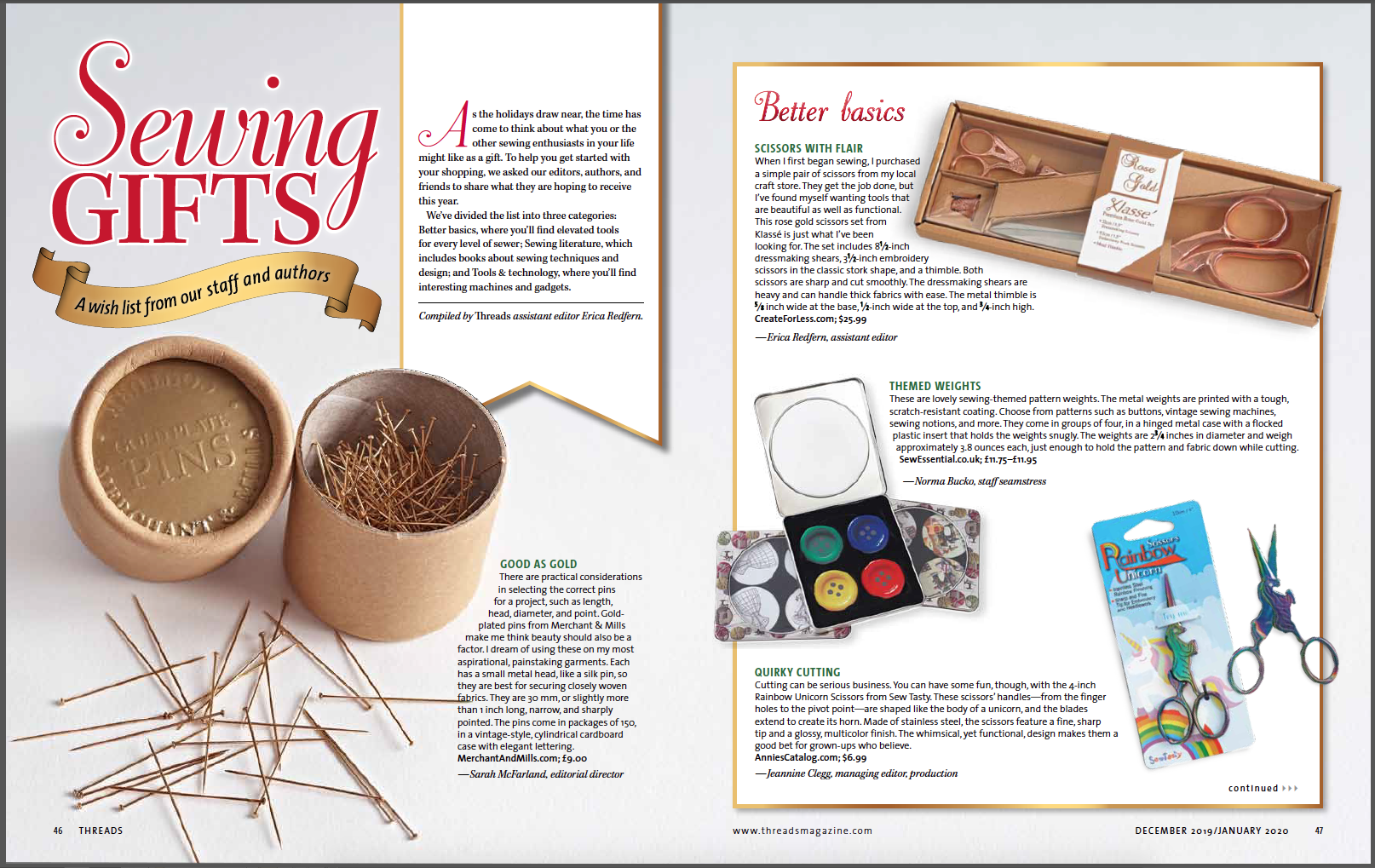 Sewing Gift Ideas for the Holidays 2019 - Threads