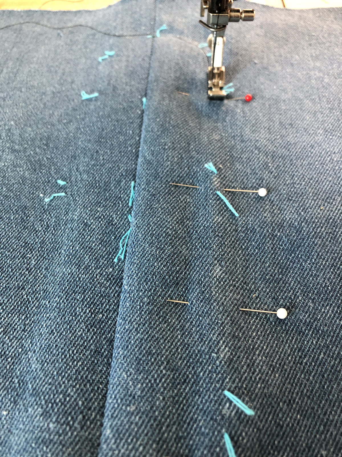 Sew the fly shape from the bottom up