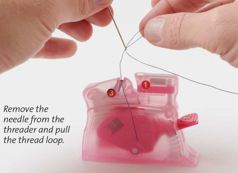 Push and Pull Needle Threaders for Hand and Machine Sewing Threads